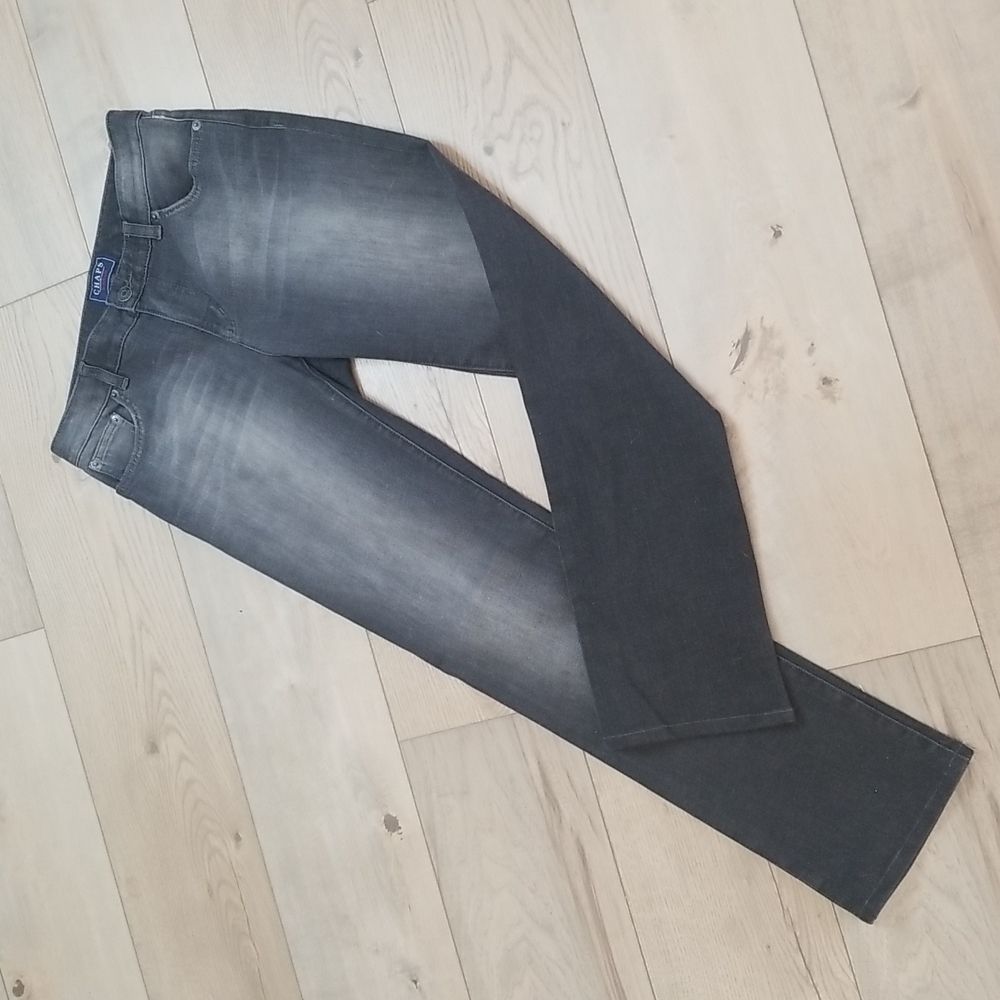 Chaps Women's grey 5 pocket denim madden straight leg jeans